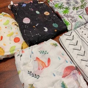 Loulou Lollipop Fitted Muslin Cribsheets: Set of 5